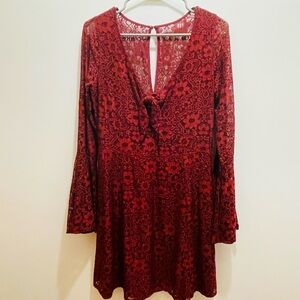 Hollister Women Red Dress laced Size M